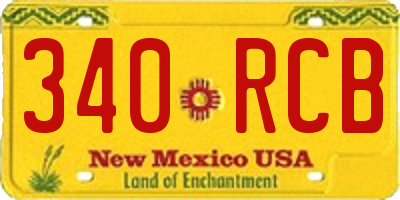 NM license plate 340RCB