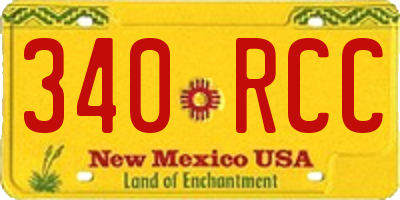 NM license plate 340RCC