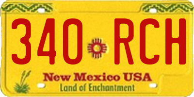 NM license plate 340RCH