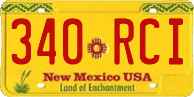 NM license plate 340RCI