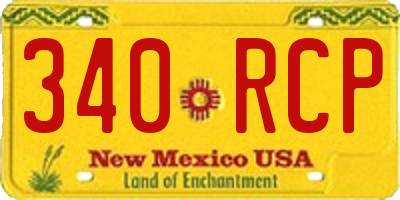 NM license plate 340RCP