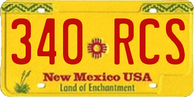 NM license plate 340RCS