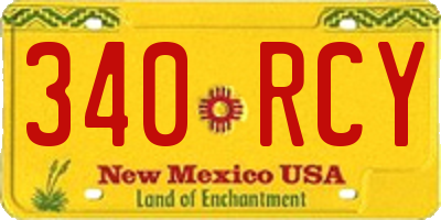 NM license plate 340RCY