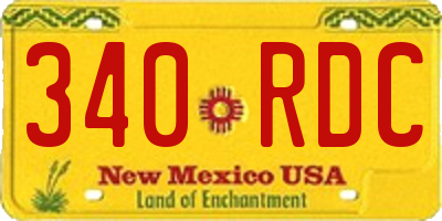 NM license plate 340RDC