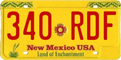 NM license plate 340RDF