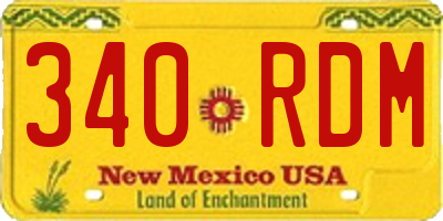 NM license plate 340RDM