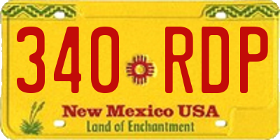 NM license plate 340RDP