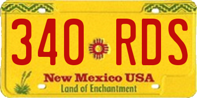 NM license plate 340RDS