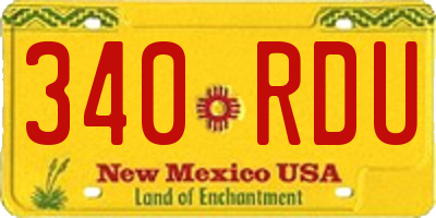 NM license plate 340RDU