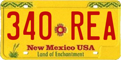 NM license plate 340REA