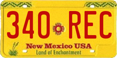 NM license plate 340REC