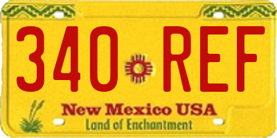 NM license plate 340REF