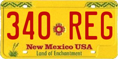 NM license plate 340REG