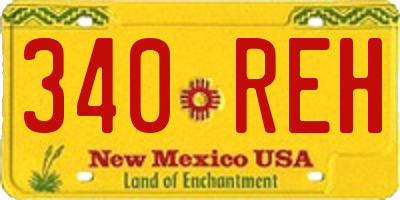 NM license plate 340REH