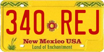 NM license plate 340REJ