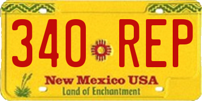 NM license plate 340REP