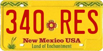 NM license plate 340RES