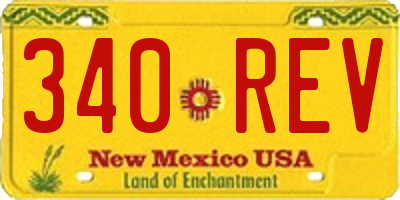 NM license plate 340REV