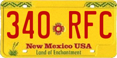 NM license plate 340RFC