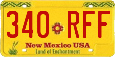 NM license plate 340RFF