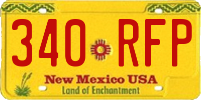 NM license plate 340RFP