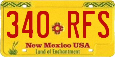 NM license plate 340RFS