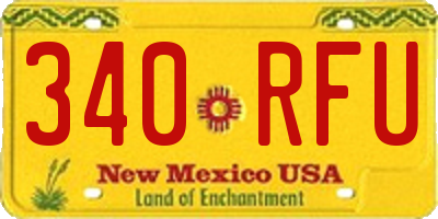 NM license plate 340RFU