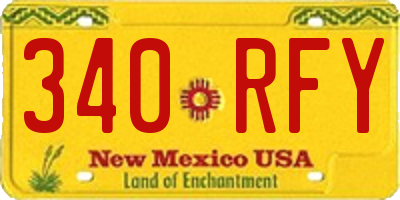 NM license plate 340RFY