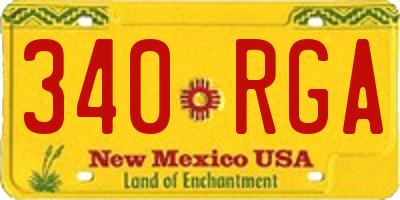 NM license plate 340RGA