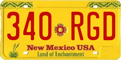 NM license plate 340RGD