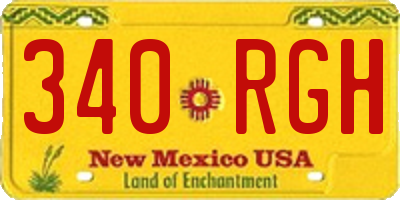 NM license plate 340RGH