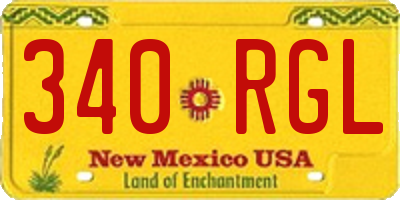 NM license plate 340RGL