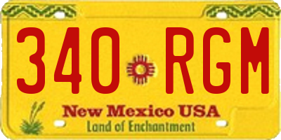 NM license plate 340RGM