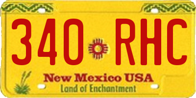 NM license plate 340RHC