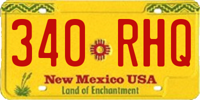 NM license plate 340RHQ