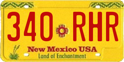 NM license plate 340RHR