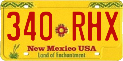 NM license plate 340RHX