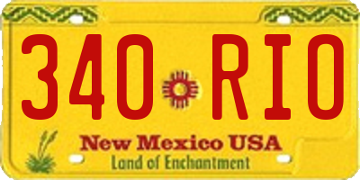 NM license plate 340RIO