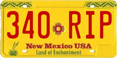 NM license plate 340RIP