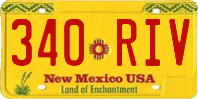 NM license plate 340RIV