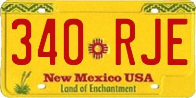 NM license plate 340RJE