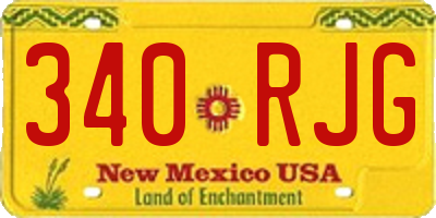 NM license plate 340RJG