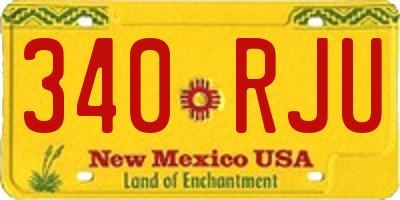 NM license plate 340RJU