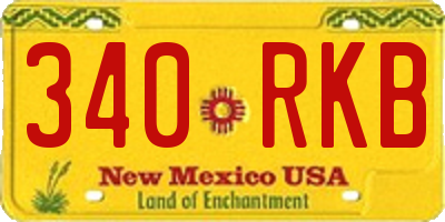 NM license plate 340RKB
