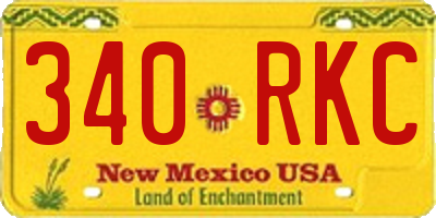 NM license plate 340RKC