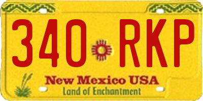 NM license plate 340RKP
