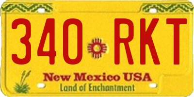 NM license plate 340RKT