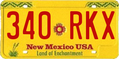 NM license plate 340RKX