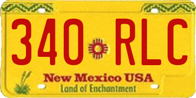 NM license plate 340RLC