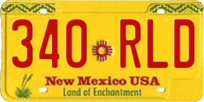 NM license plate 340RLD
